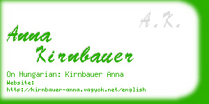 anna kirnbauer business card